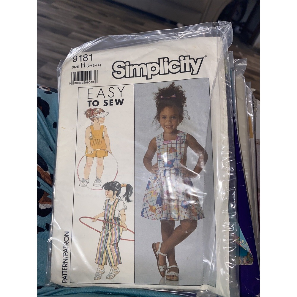 Simplicity 9181 Girls Dress Jumper Romper Pattern Size H 2 3 4 Uncut Easy To Sew